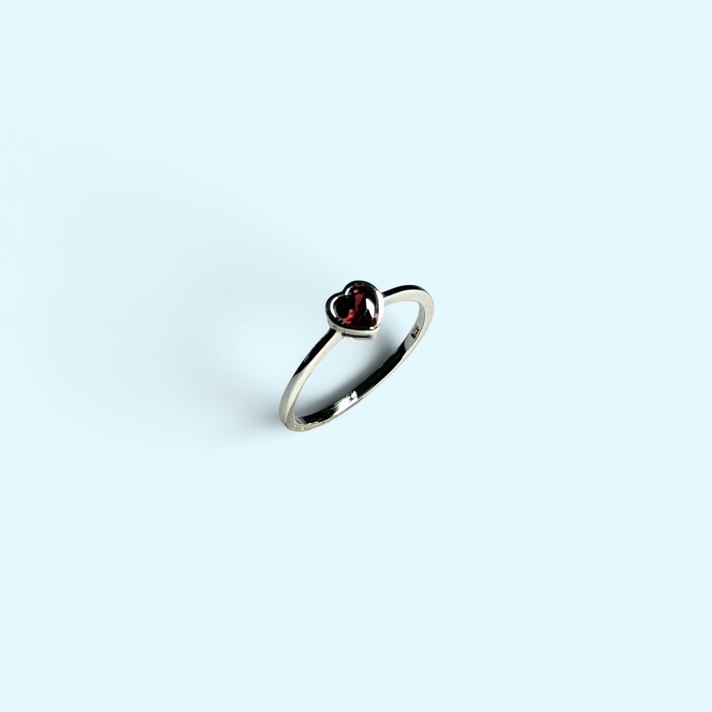 Red Heart -Sterling Silver Ring