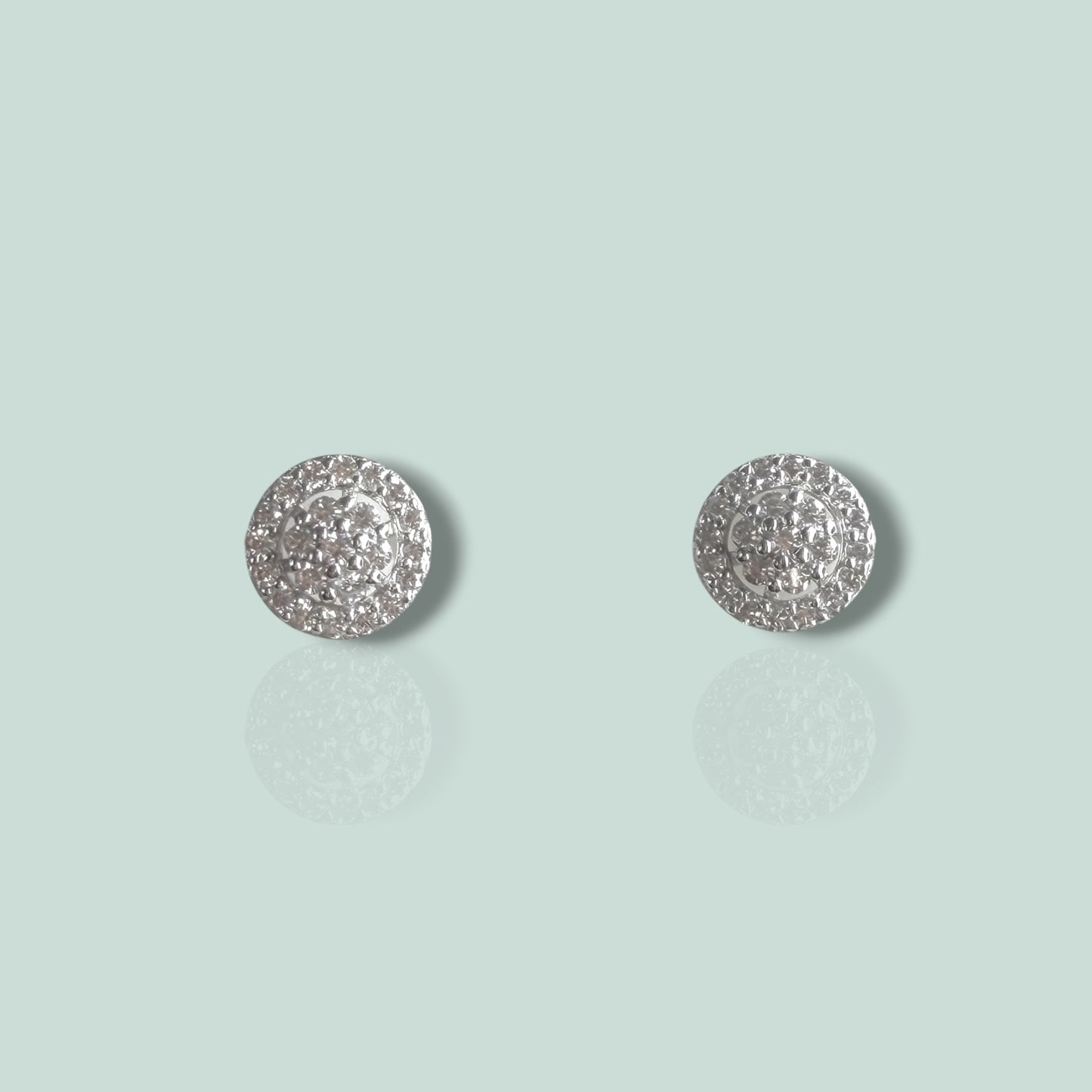 Halo -Sterling Silver Earrings