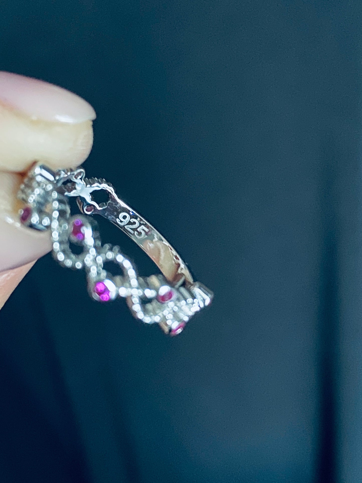 Pink Knot - Sterling Silver Ring