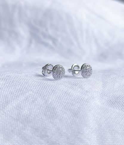 Halo -Sterling Silver Earrings
