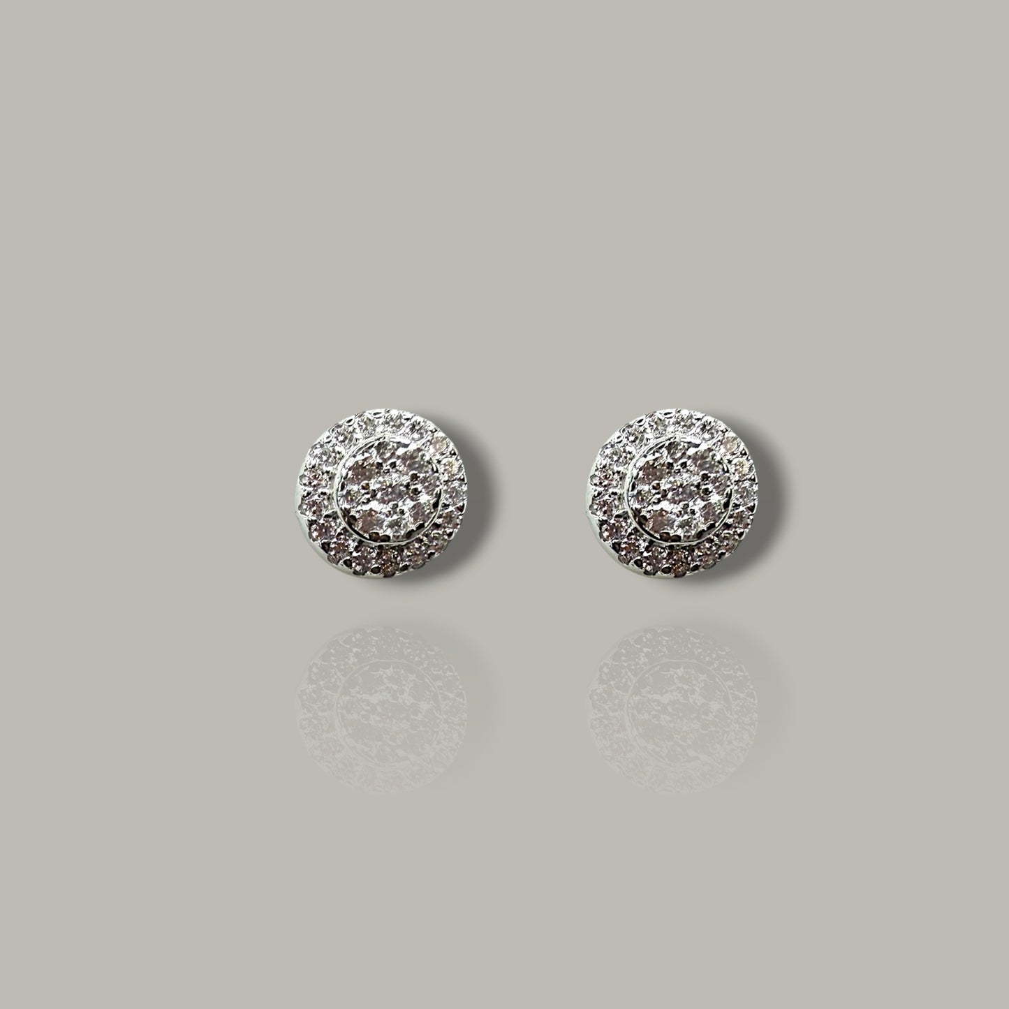 Halo -Sterling Silver Earrings