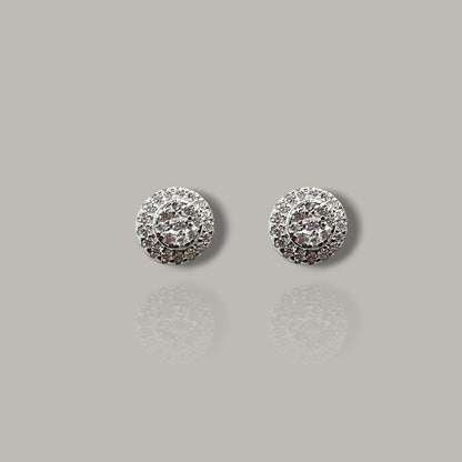 Halo -Sterling Silver Earrings