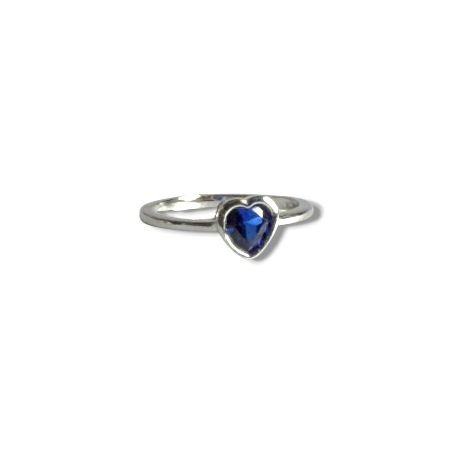 Blue Heart - Sterling Silver Ring