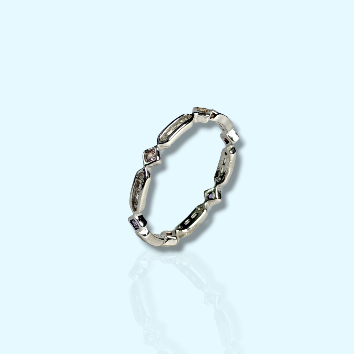 Aurora- Sterling Silver Band Ring