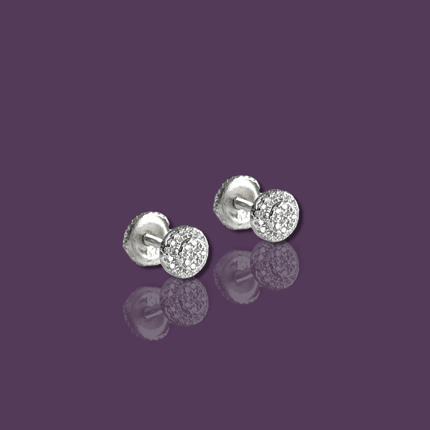 Halo -Sterling Silver Earrings