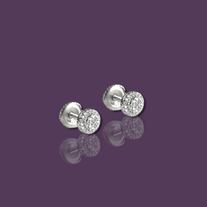 Halo -Sterling Silver Earrings