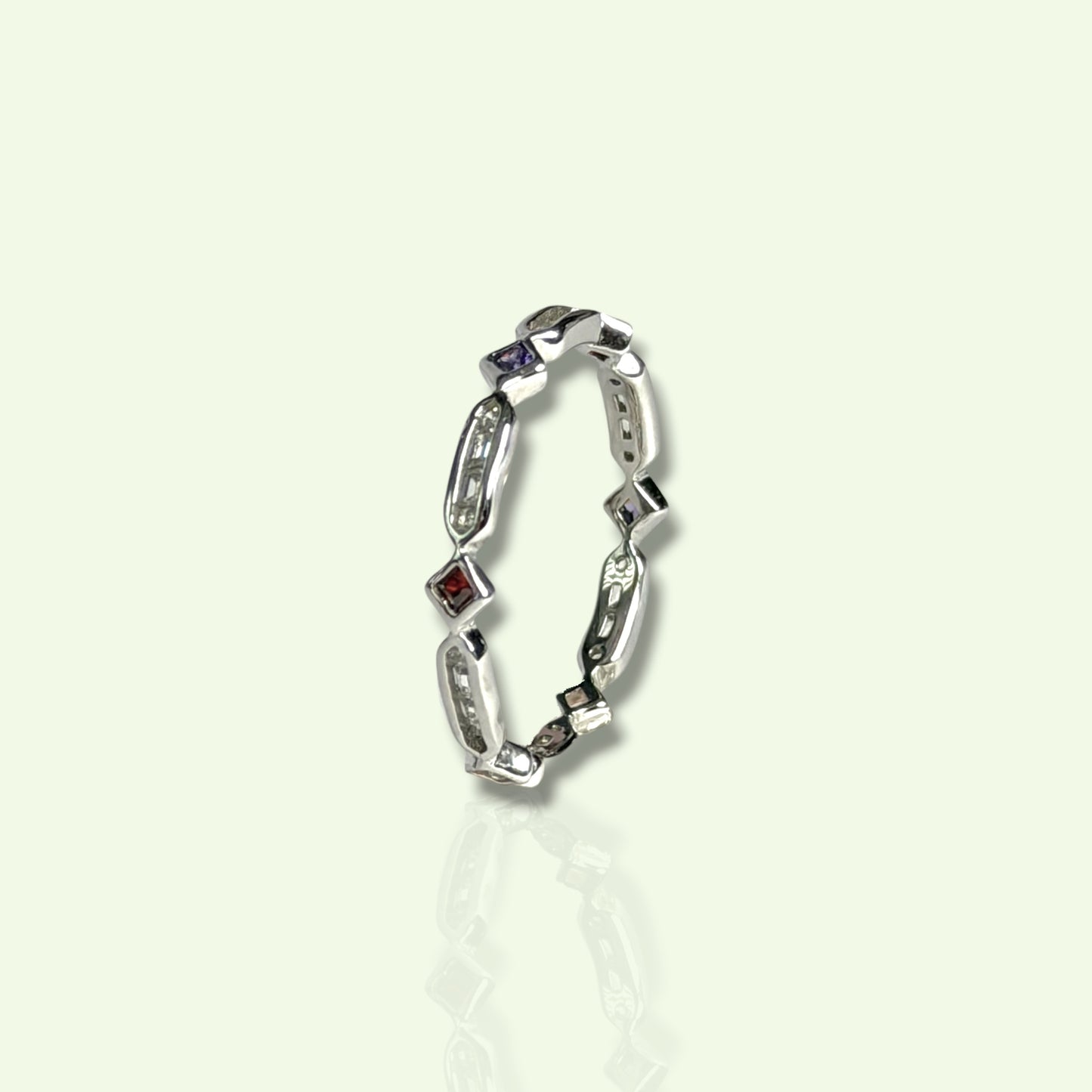 Aurora- Sterling Silver Band Ring