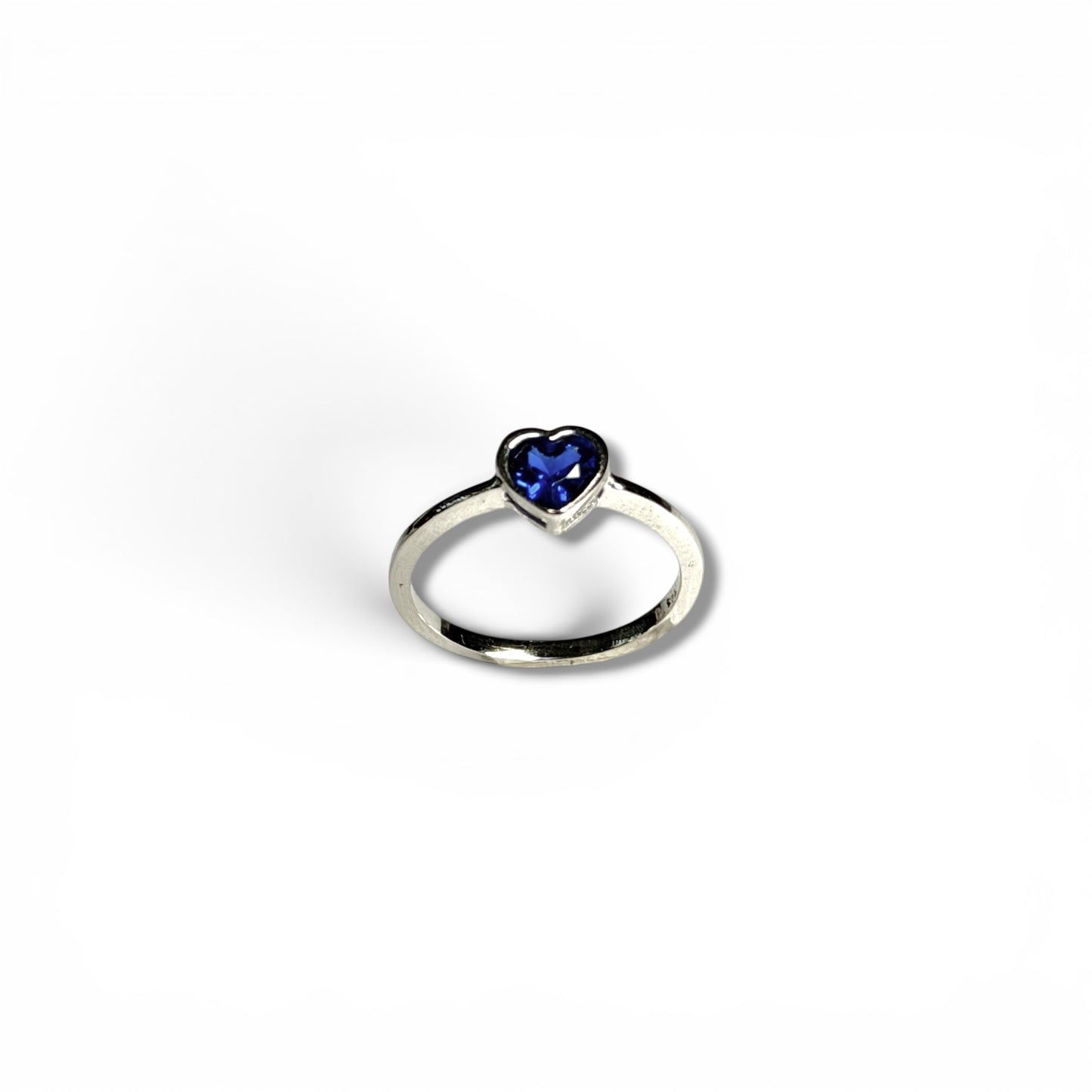 Blue Heart - Sterling Silver Ring