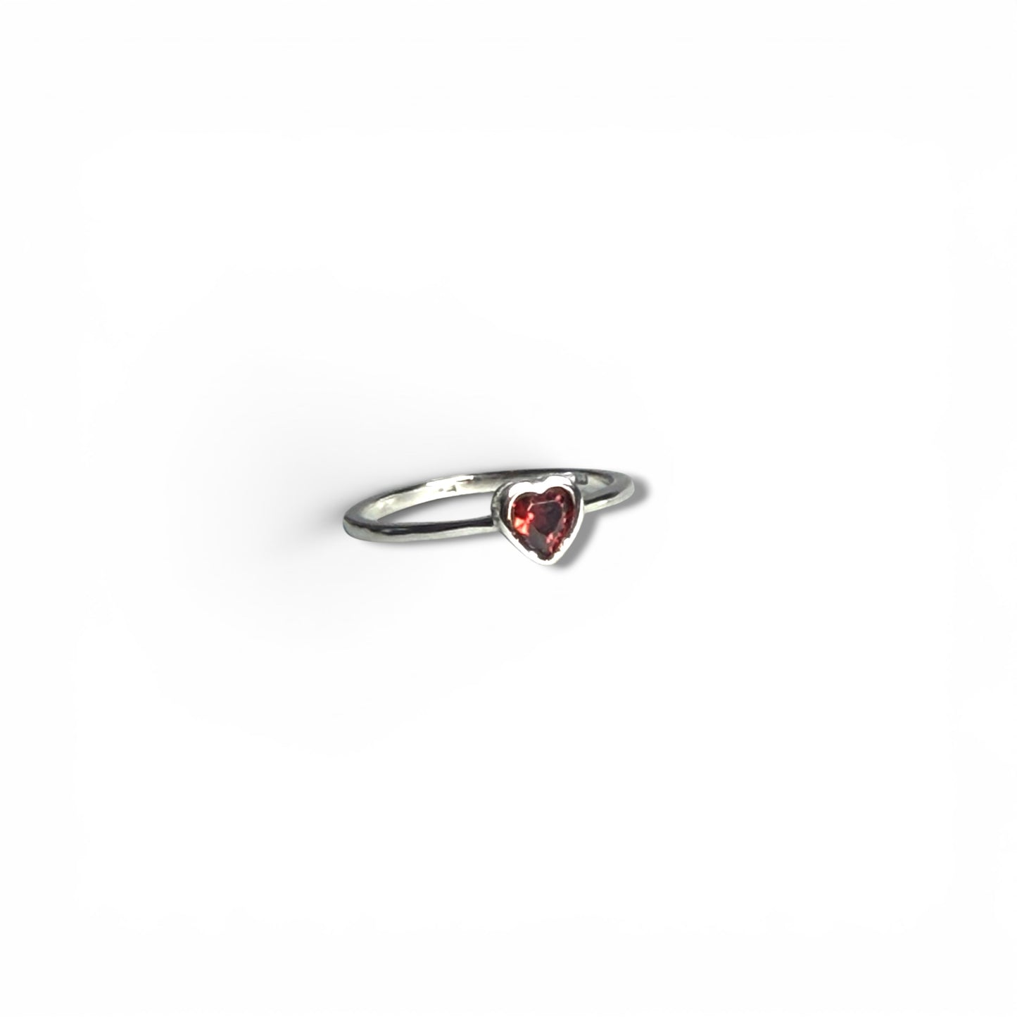 Red Heart -Sterling Silver Ring