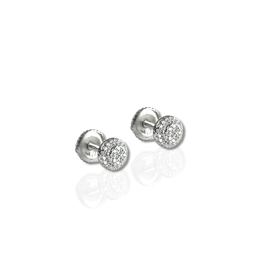 Halo -Sterling Silver Earrings