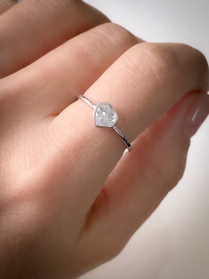 Bright Heart -Sterling Silver Ring