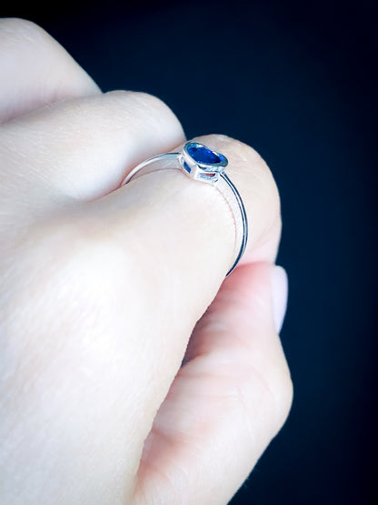 Blue Heart - Sterling Silver Ring