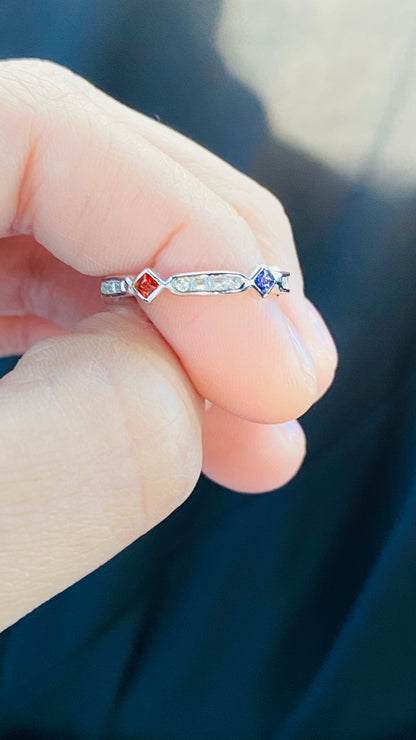 Aurora- Sterling Silver Band Ring
