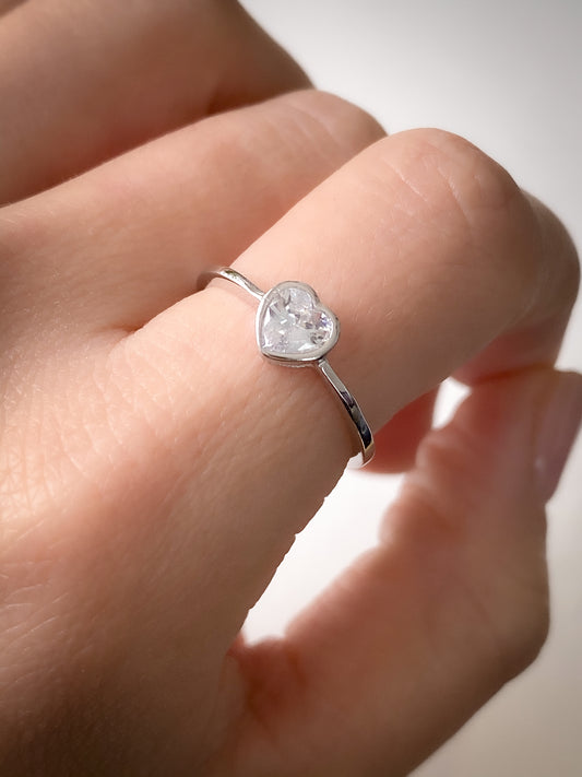 Bright Heart -Sterling Silver Ring