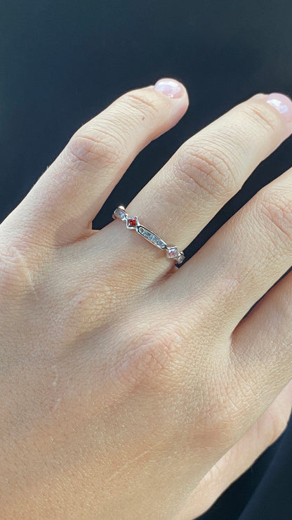 Aurora- Sterling Silver Band Ring