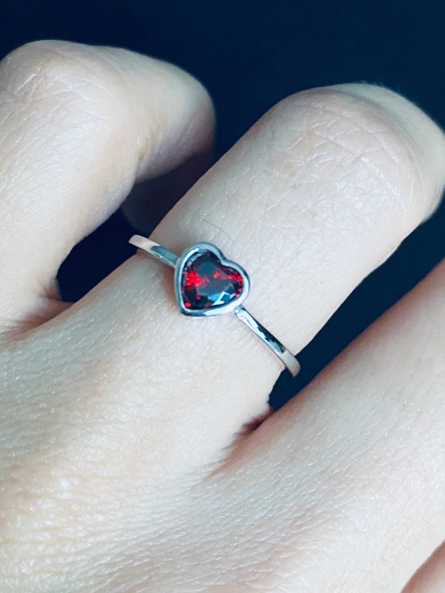 Red Heart -Sterling Silver Ring