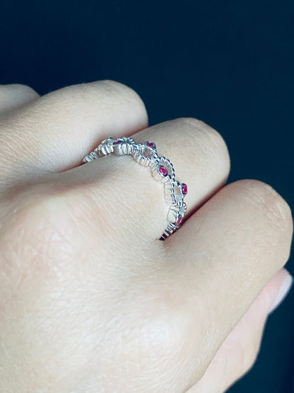 Pink Knot - Sterling Silver Ring