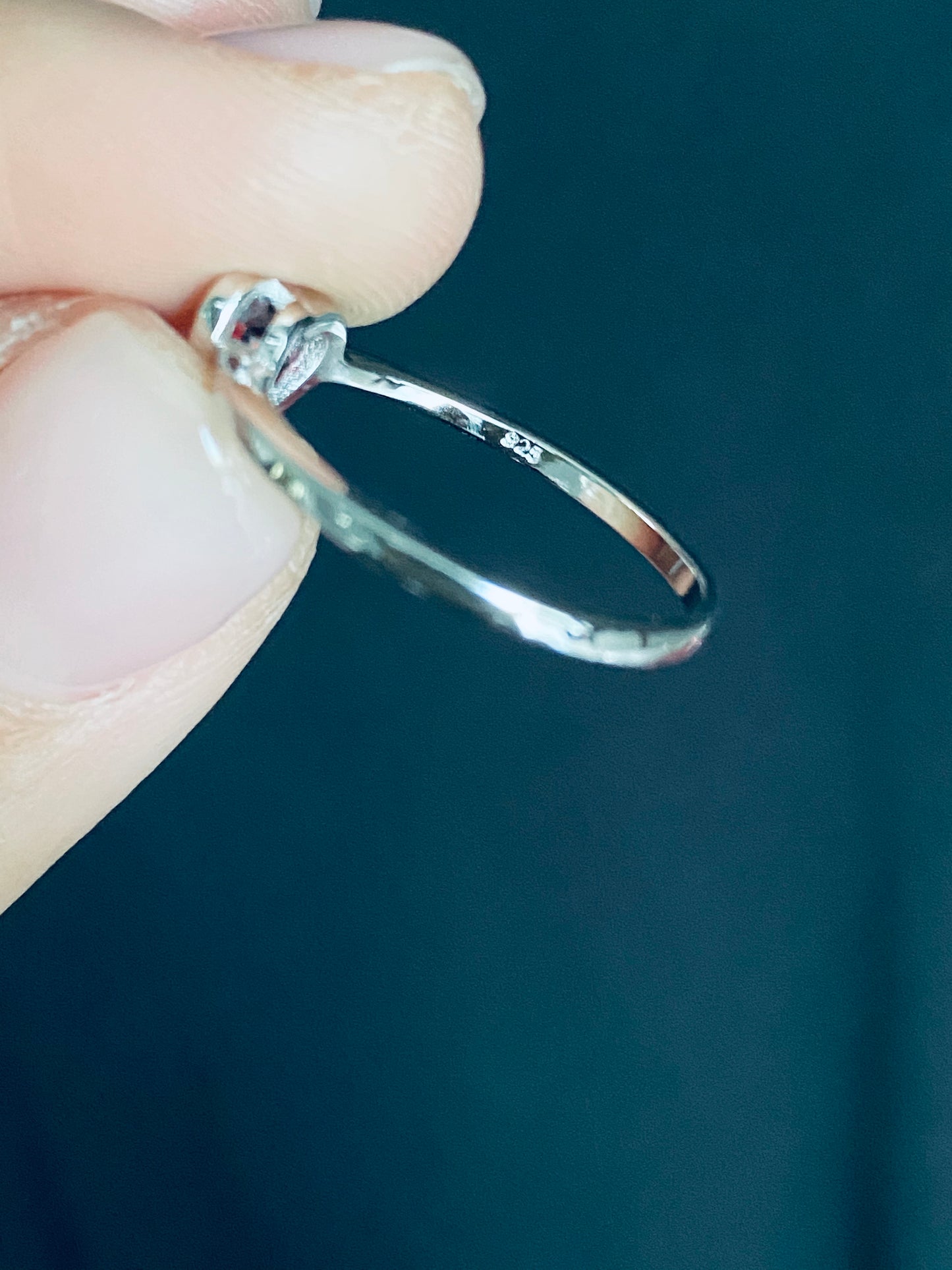 Red Heart -Sterling Silver Ring