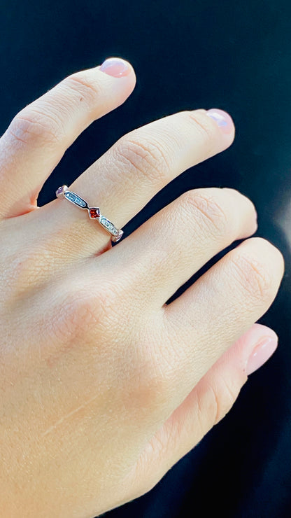Aurora- Sterling Silver Band Ring