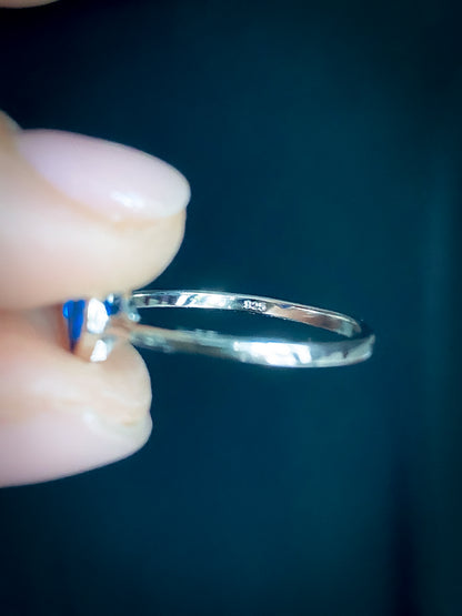 Blue Heart - Sterling Silver Ring