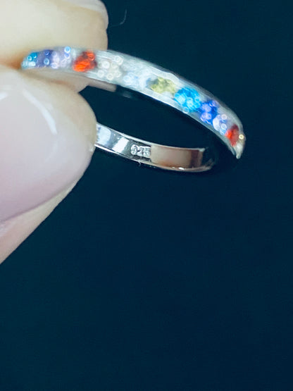 Life in Color - Sterling Silver Band Ring