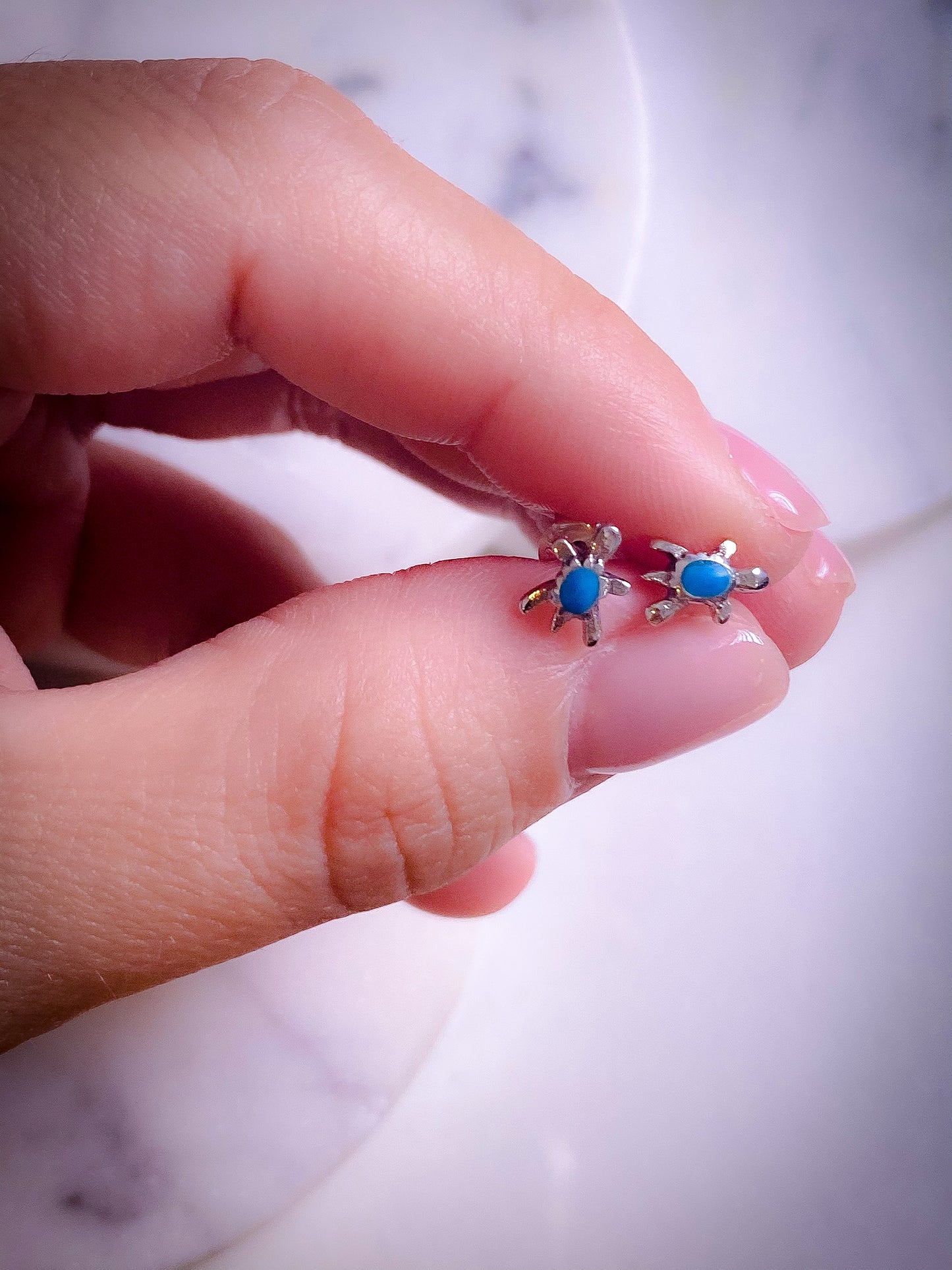 Stone Turtle Earrings